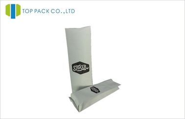 기체 제거 가치 측 삼각천을 가진 백색 Kraft 종이 커피 포장 부대 250g