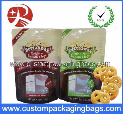 플라스틱 둥근 밑바닥 삼각천 식사는 주머니 Ziplock 부대를 위로 서 있습니다