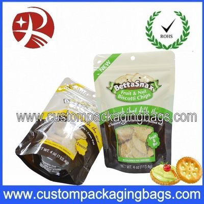 플라스틱 둥근 밑바닥 삼각천 식사는 주머니 Ziplock 부대를 위로 서 있습니다