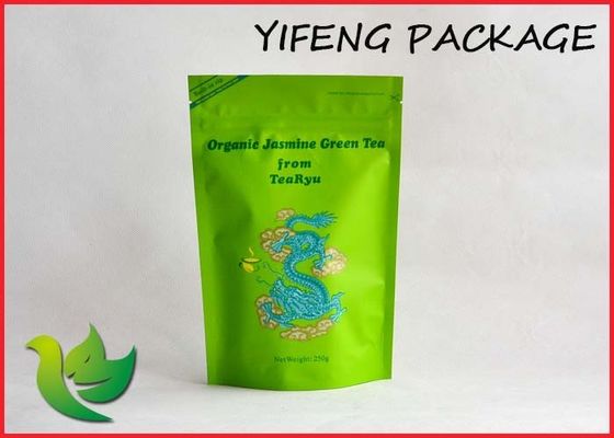 알루미늄 호일은 녹차를 위해 방수 Resealable 주머니를 위로 서 있습니다