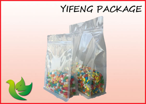 생물 분해성 투명한 편평한 바닥 재사용할 수 있는 음식 주머니, 250g