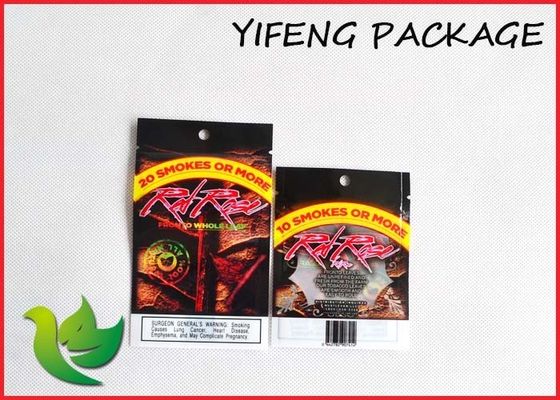 담배 Zip 자물쇠 Resealable 비닐 봉투 주문 인쇄 편평한 바닥