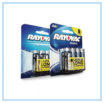 PVC Battey 물집 카드 6을 가진 포장 서류상 카드 연속적으로