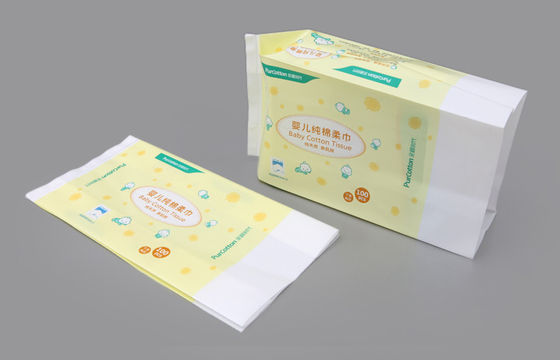 아기 젖은 조직을 위한 박판으로 만들어진 접착성 스티커 측 삼각천 부대