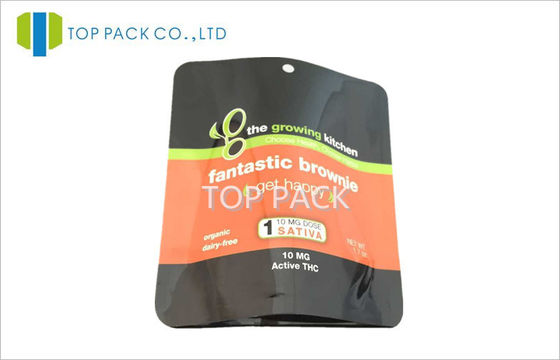 1.7oz 검정은 Resealable 주머니, 구멍으로 포장하는 100개 미크론 베개 주머니를 위로 서 있습니다