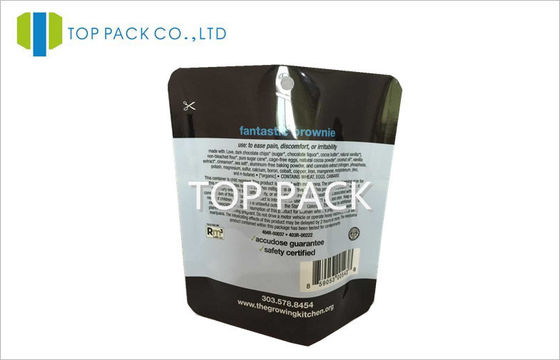 1.7oz 검정은 Resealable 주머니, 구멍으로 포장하는 100개 미크론 베개 주머니를 위로 서 있습니다