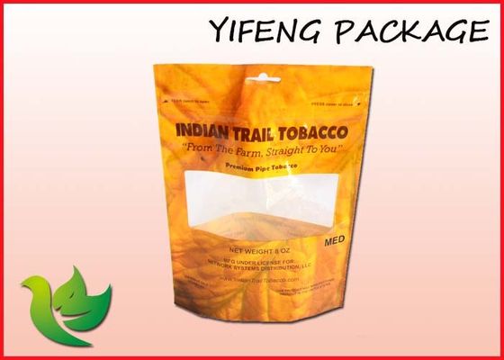 플라스틱 명확한 창은 담배 Packaing를 위한 지퍼를 가진 주머니를 위로 서 있습니다
