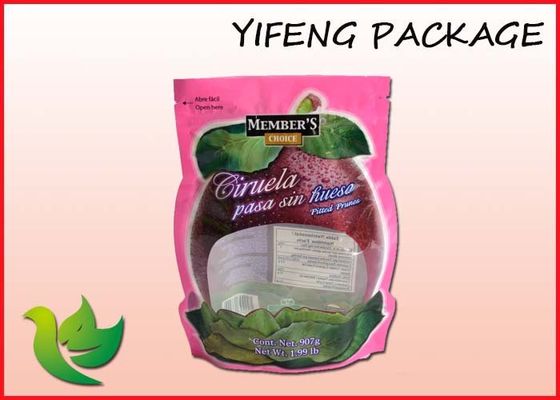 플라스틱 PE는 vagetable 건조한 과일 견과를 위한 지퍼를 가진 주머니를 위로 서 있습니다