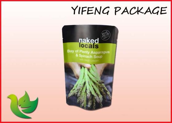 플라스틱 PE는 vagetable 건조한 과일 견과를 위한 지퍼를 가진 주머니를 위로 서 있습니다