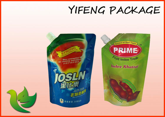 주문을 받아서 만들어진 디자인은 액체 음식 Packaing를 위한 주둥이 주머니를 위로 서 있습니다