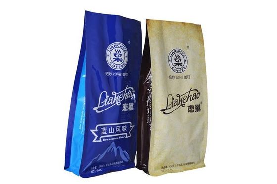 편평한 바닥 주머니를 포장하는 Eco 친절한 커피/다시 봉합 주머니를 위로 서 있습니다