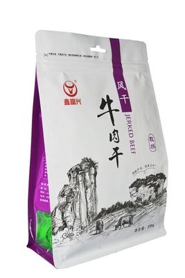 주문을 받아서 만들어진 현대 음식 편평한 바닥 주머니 육포 포장